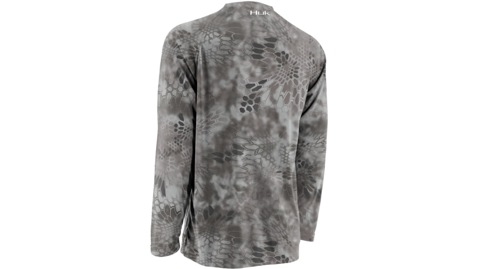HUK Mens Kryptek LoPro Performance Raglan Long Sleeve Shirt, Kryptek Raid H1200105RADL