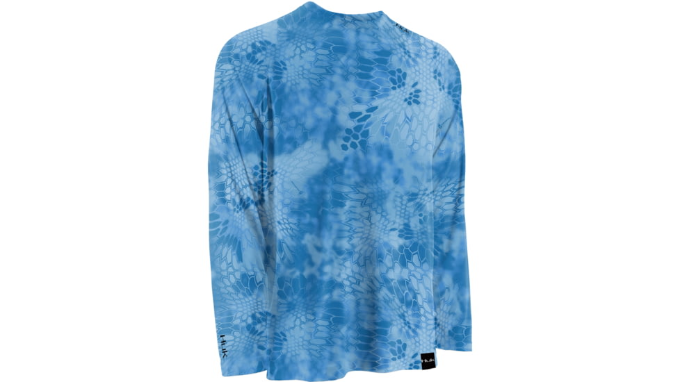 HUK Mens Kryptek LoPro Performance Raglan Long Sleeve Shirt, Kryptek Carolina Blue H1200108GCBXXL