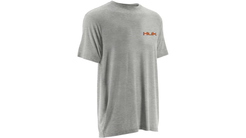 HUK Mens Kscott Walleye Attack T-Shirt, True Grey Heather H1000076TGHXXXL