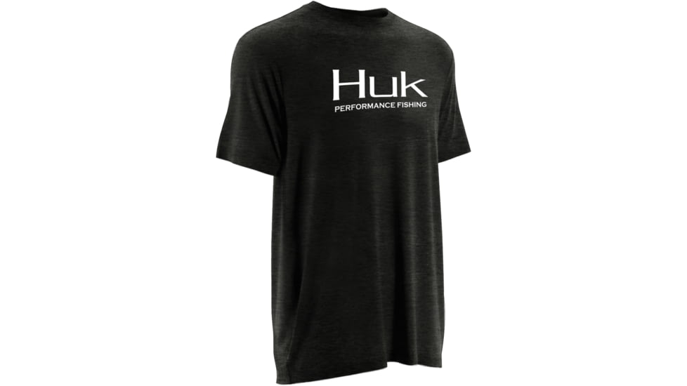 HUK Mens Logo Tee, Dark Grey Heather H1000091DGHS