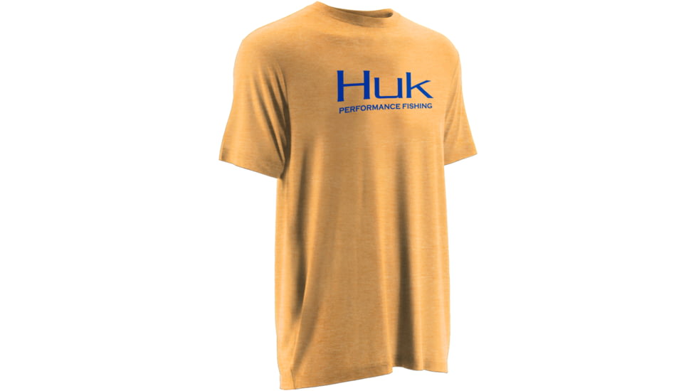 HUK Mens Logo Tee, Heather Orange H1000091HOGS