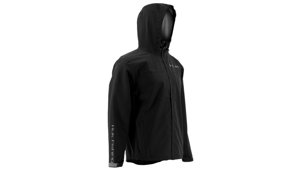 HUK Performance Fishing Packable Rain Jacket - Men's, Black, Medium, H4000015-BLK-M