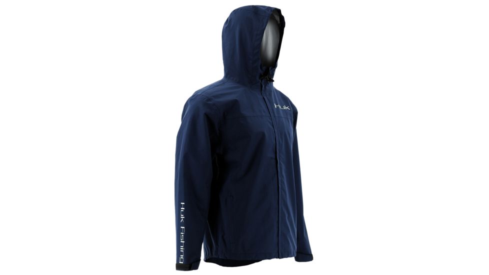 HUK Performance Fishing Packable Rain Jacket - Men's, Navy, Small, H4000015-NVY-S