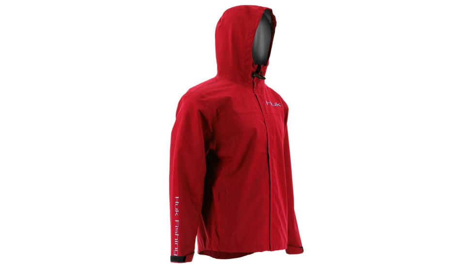 HUK Performance Fishing Packable Rain Jacket - Men's, Red, Large, H4000015-RED-L