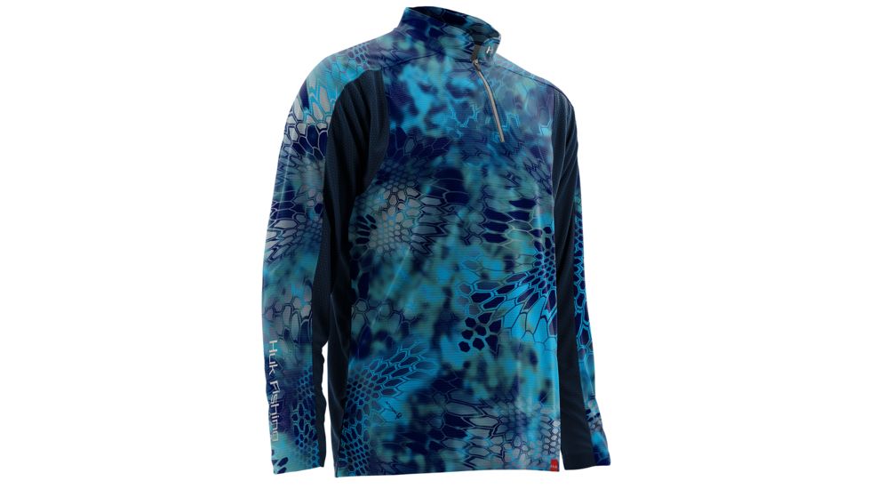 HUK Mens Trophy Kryptek 1/4 Zip, Kryptek Pontus H1200081PONXL