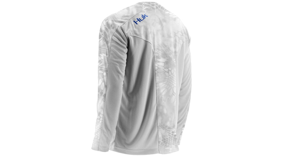 HUK Mens Trophy Kryptek Long Sleeve Tee Shirt, Yeti-Grey H1200080YT2XXXL