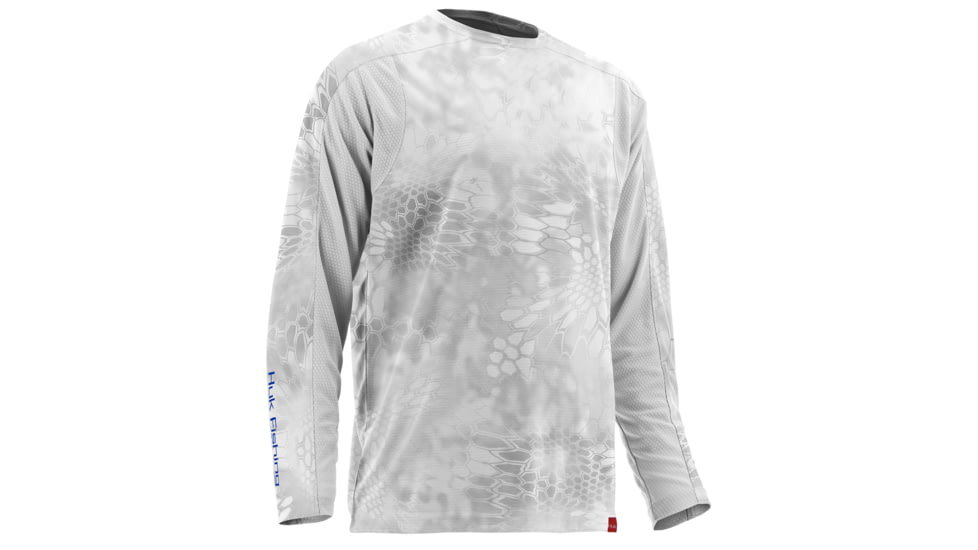 HUK Mens Trophy Kryptek Long Sleeve Tee Shirt, Yeti-Grey H1200080YT2XXXL