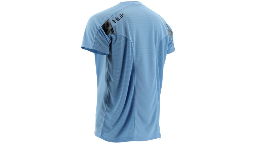 HUK Mens Trophy Short Sleeve Tee, Carolina Blue H1200076CBLS