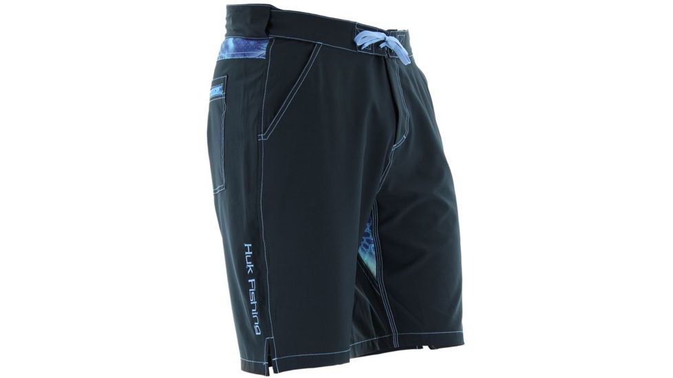 HUK NXTLVL Board Shorts, Small, Black H2000010BLKS