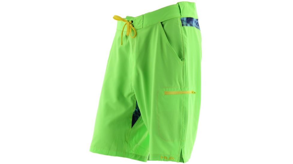 HUK NXTLVL Board Shorts, Small, Neon Green H2000010NGNS