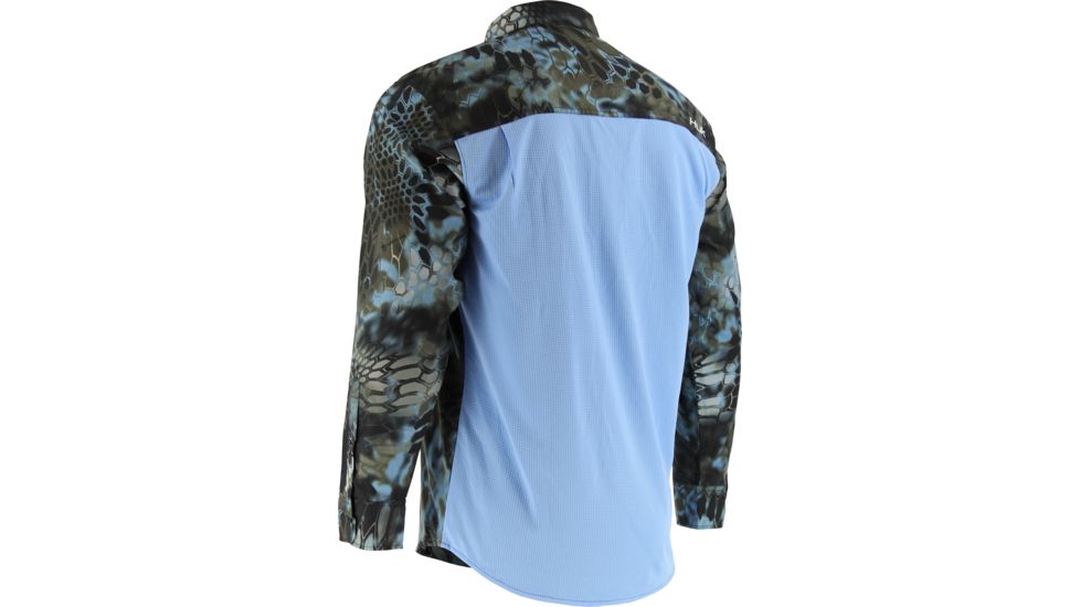 HUK Performance Fishing Mens Kryptek Phenom Long Sleeve Shirt, Kryptek Neptune, H1500021NEPS