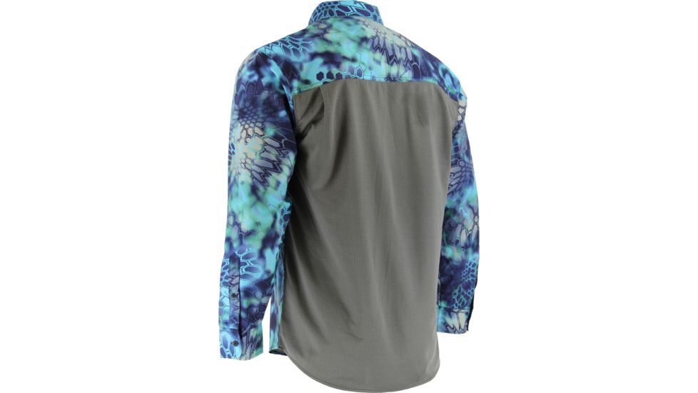 HUK Performance Fishing Mens Kryptek Phenom Long Sleeve Shirt, Kryptek Pontus, H1500021PONXXXL