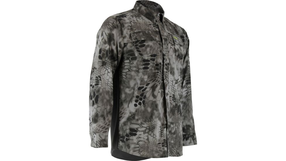 HUK Performance Fishing Mens Kryptek Phenom Long Sleeve Shirt, Kryptek Raid, H1500021RADXL