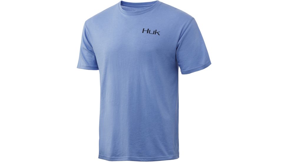 HUK Performance Fishing Americana Flag Short Sleeve Tee - Mens, Carolina Blue Heather, Medium, H1000238-425-M