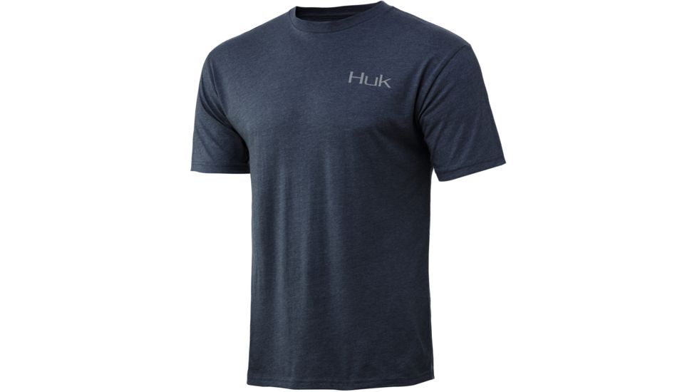 HUK Performance Fishing Americana Flag Short Sleeve Tee - Mens, Navy Heather, 2XL, H1000238-415-XXL
