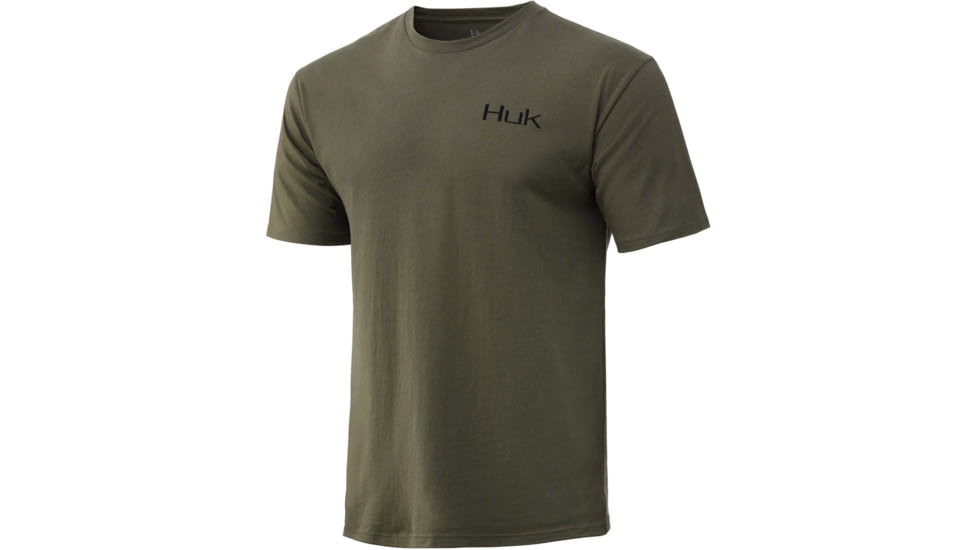 HUK Performance Fishing Bass Camp Short Sleeve Tee - Mens, Deep Lichen Green, Small, H1000237-342-S