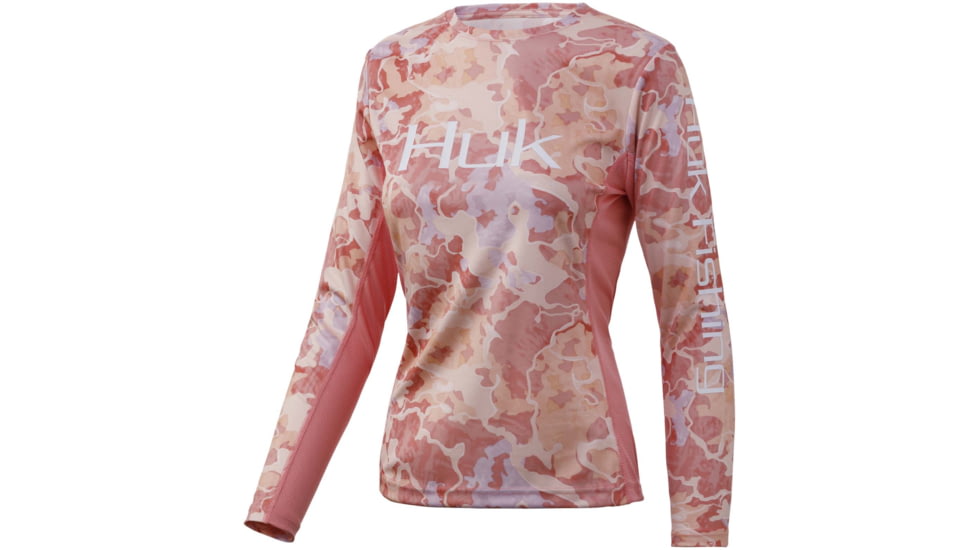 HUK Performance Fishing Camo Icon X Long Sleeve Top - Womens, Lanier, Extra Small, H6120021-811-XS