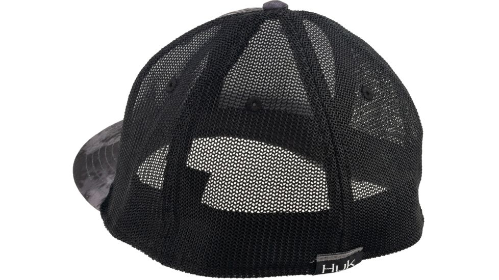HUK Performance Fishing Camo Trucker Stretch Headwear, Cap - Men's, Night Vision, Medium - Large, H3000186-075-ML