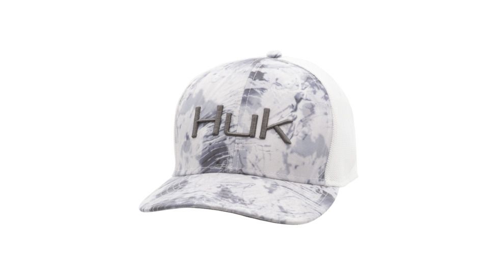HUK Performance Fishing Camo Trucker Stretch Headwear, Cap - Men's, Sub Zero, Large - Extra Large, H3000186-185-LXL
