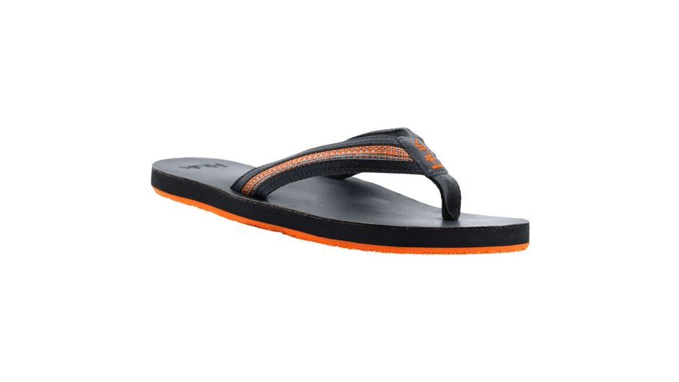 HUK Performance Fishing Caruso Men's Leather Sandals, Charcoal Gray, 13 H8331000-010-13