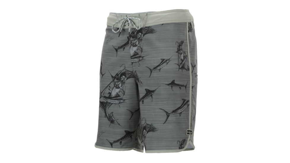 HUK Performance Fishing Classic 20in Boardshort Bottoms, Board short - Men's, Olive Mermaid, 40in, H2000062-380-40