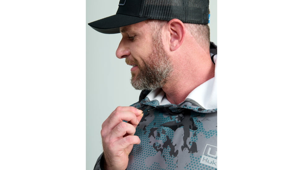 HUK Performance Fishing Cold Front KC Printed Hoodie - Mens, Night Owl, Small, H1300101-016-S