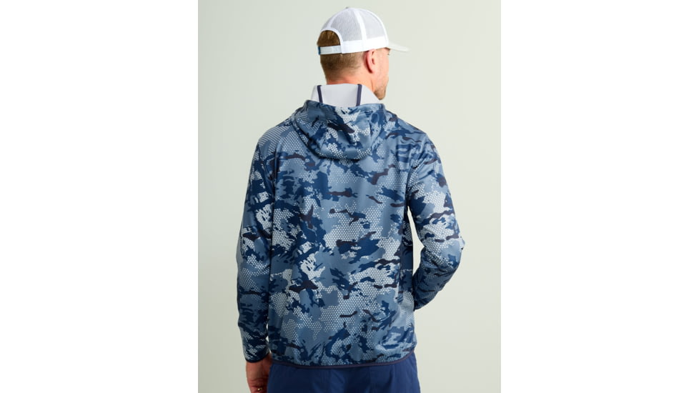 HUK Performance Fishing Cold Front KC Printed Hoodie - Mens, Quiet Harbor, 3XL, H1300101-445-XXXL