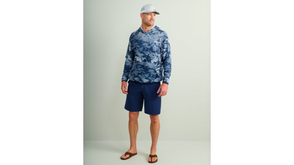 HUK Performance Fishing Cold Front KC Printed Hoodie - Mens, Quiet Harbor, 3XL, H1300101-445-XXXL