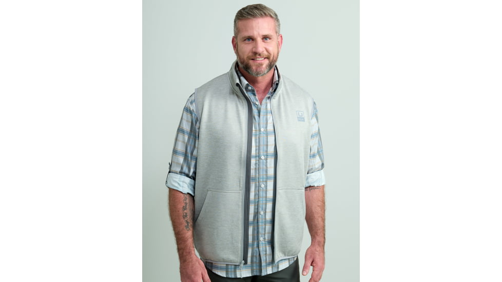 HUK Performance Fishing Cold Front Vest - Mens, Harbormist Hthr, Small, H1300099-054-S