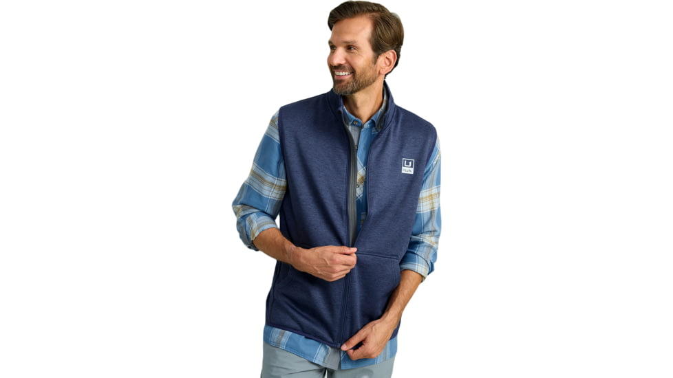 HUK Performance Fishing Cold Front Vest - Mens, Nvl Aca Hthr, 2XL, H1300099-464-XXL