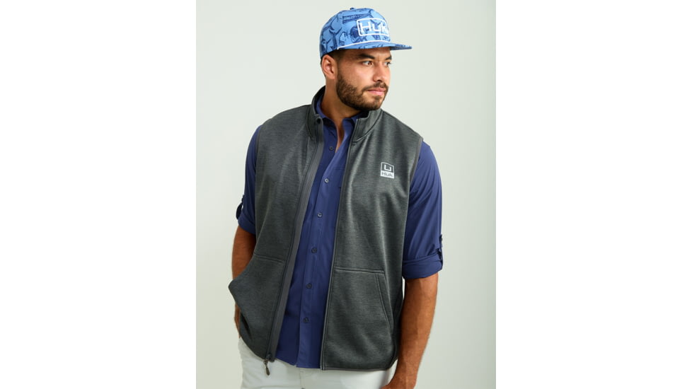 HUK Performance Fishing Cold Front Vest - Mens, Volc Ash Hthr, Small, H1300099-015-S