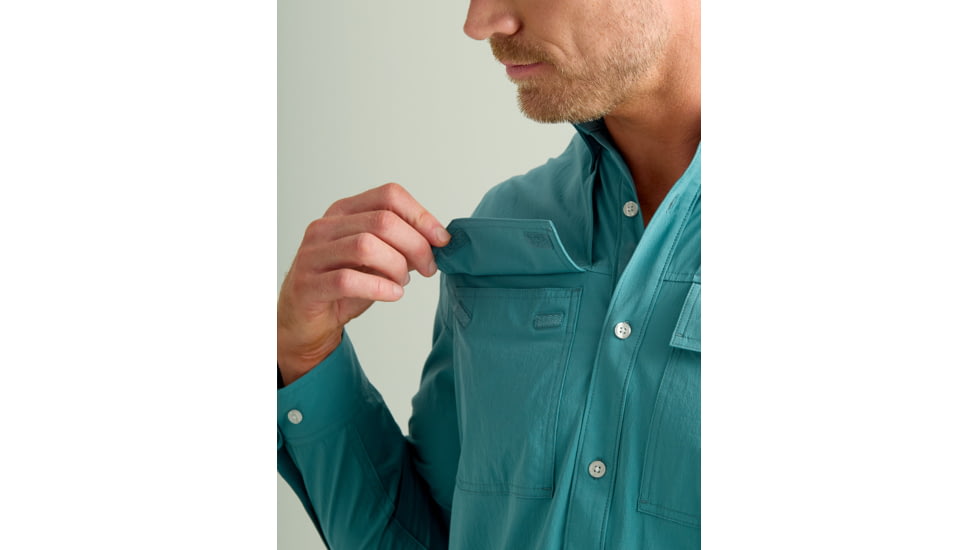 HUK Performance Fishing Creekbed Long Sleeve Shirt - Mens, Storm Blue, 2XL, H1500184-394-XXL