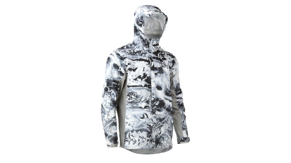 HUK Performance Fishing CYA Camo Packable Rain Jacket - Men's, Hydro Ice, 2XL, H4000018-118-XXL