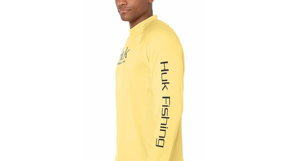 HUK Performance Fishing Fishing Long Sleeve Double Header Top - Men's, Butter, Large, H1200136-745-L