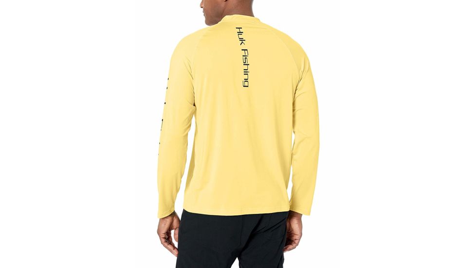 HUK Performance Fishing Fishing Long Sleeve Double Header Top - Men's, Butter, Large, H1200136-745-L