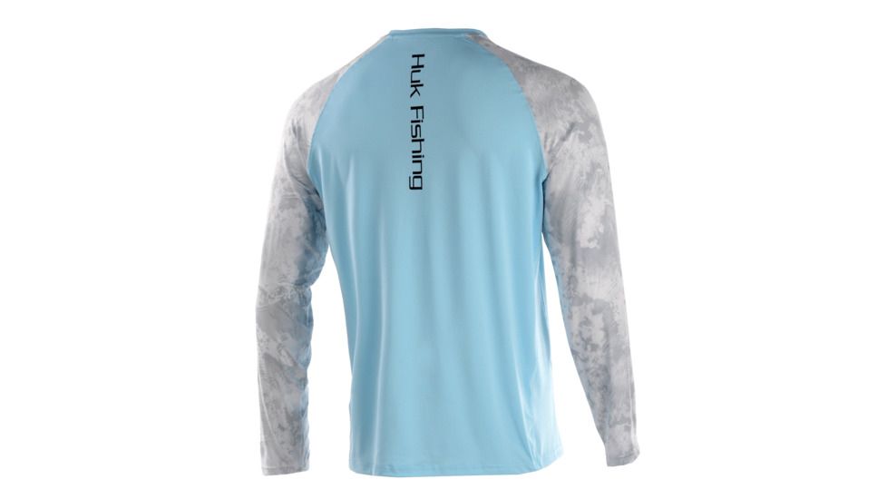 HUK Performance Fishing Fishing Long Sleeve Double Header Top - Men's, Ice Blue, Extra Large, H1200136-450-XL, EDEMO1