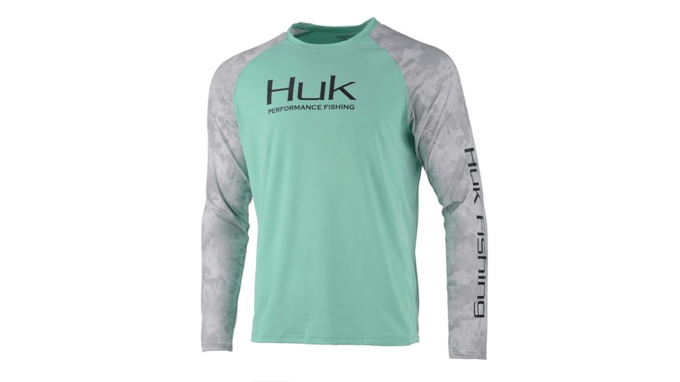HUK Performance Fishing Fishing Long Sleeve Double Header Top - Men's, Julep, Large, H1200136-345-L