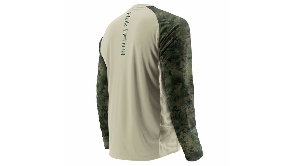 HUK Performance Fishing Fishing Long Sleeve Double Header Top - Men's, Sage, Large, H1200136-380-L