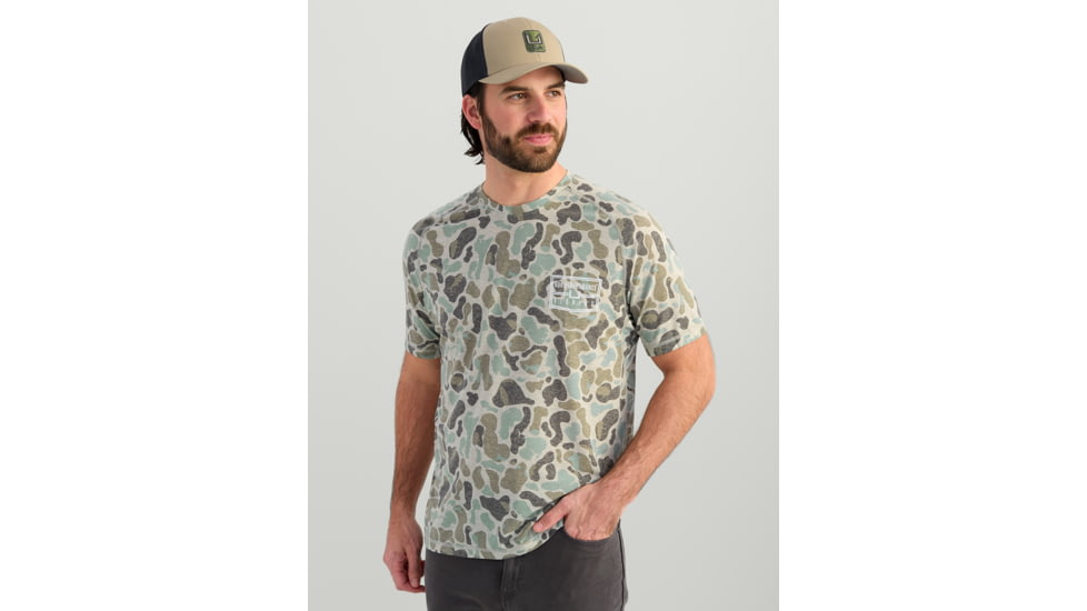 HUK Performance Fishing Drift Graphic Kc Print Shirt -Mens, Short Sleeve, Volcanic Ash, Extra Large, H1200717-013-XL