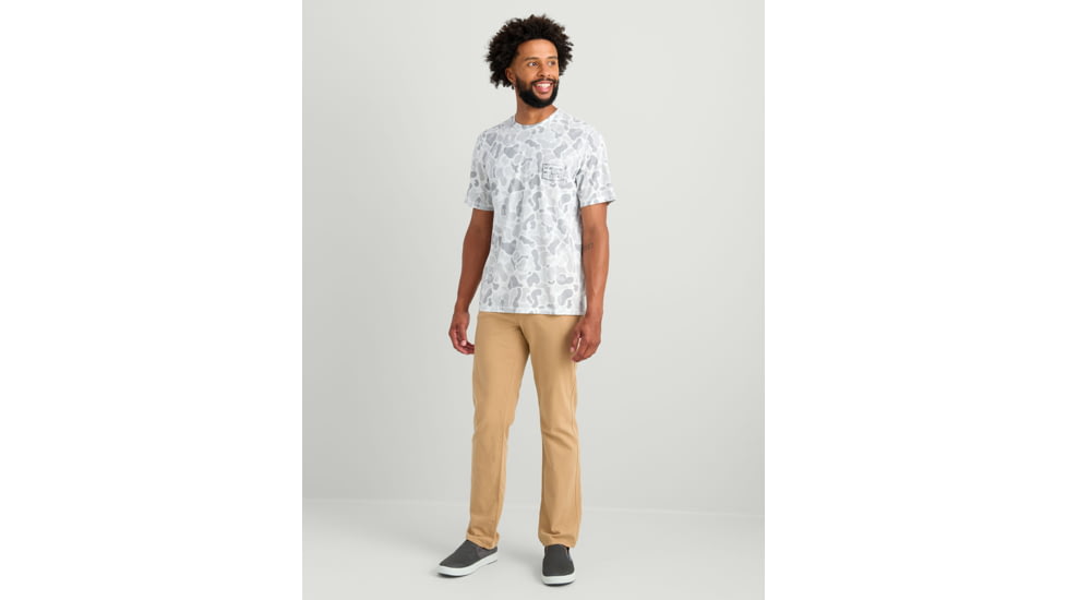 HUK Performance Fishing Drift Graphic Kc Print Shirt -Mens, Short Sleeve, White, Extra Large, H1200717-100-XL