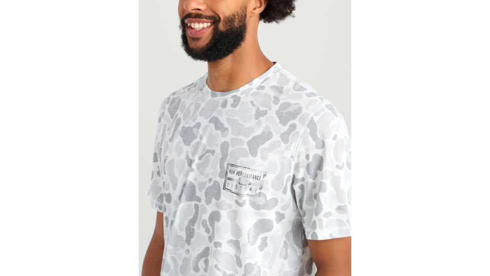 HUK Performance Fishing Drift Graphic Kc Print Shirt -Mens, Short Sleeve, White, Extra Large, H1200717-100-XL