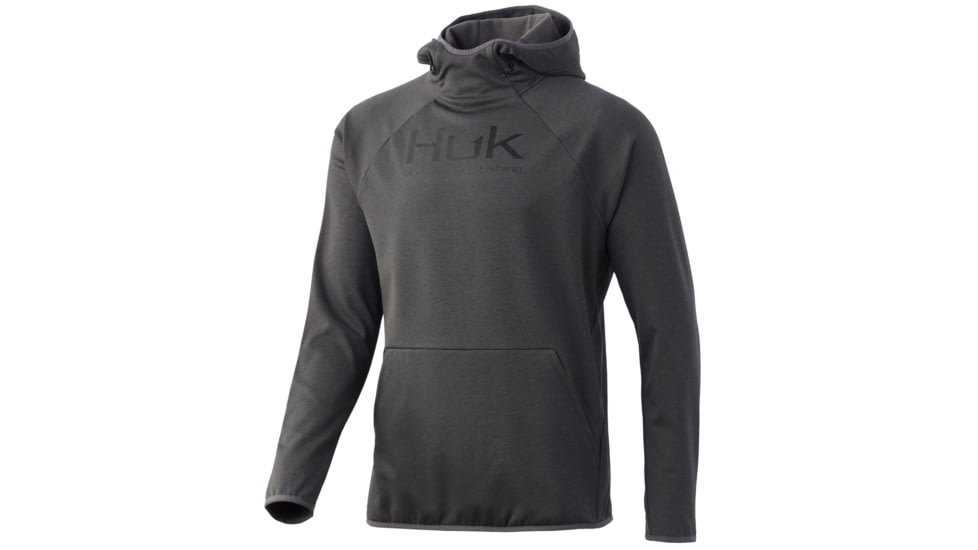 HUK Performance Fishing Fin Hoodie - Mens, Iron Heather, 2XL, H1300060-014-XXL