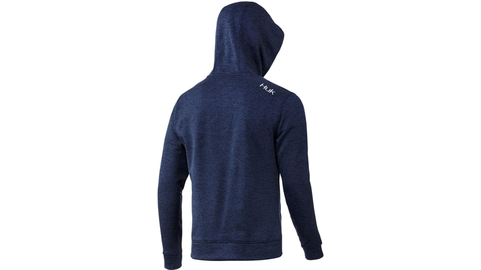 HUK Performance Fishing Fin Hoodie - Mens, Sargasso Sea Heather, Medium, H1300049-416-M