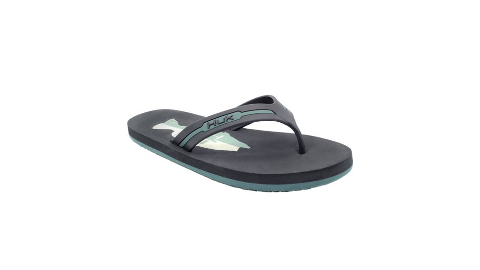 HUK Performance Fishing FLIPSTER Sandals, Flip Flops - Mens, KC Bass, 10, H8332000-981-10