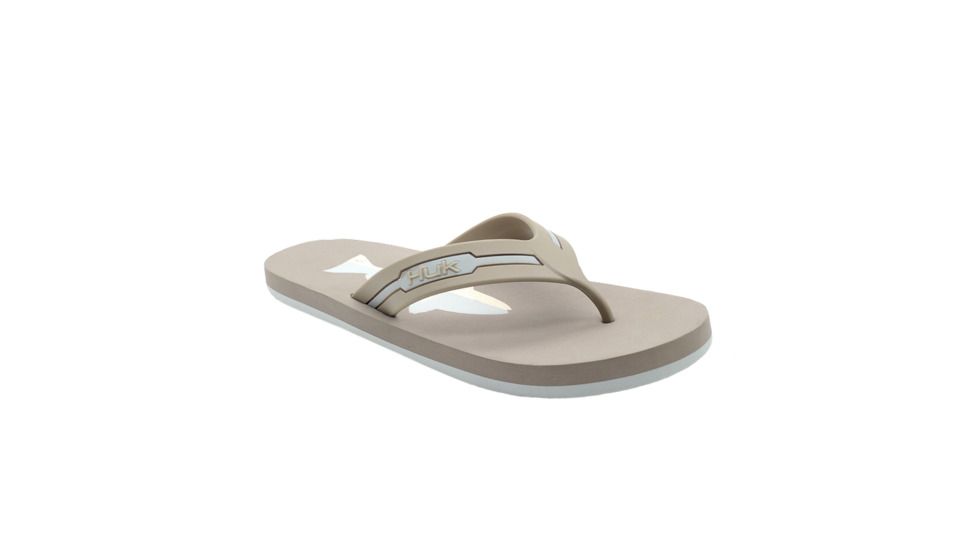 HUK Performance Fishing FLIPSTER Sandals, Flip Flops - Mens, KC Redfish, 9, H8332000-980-9