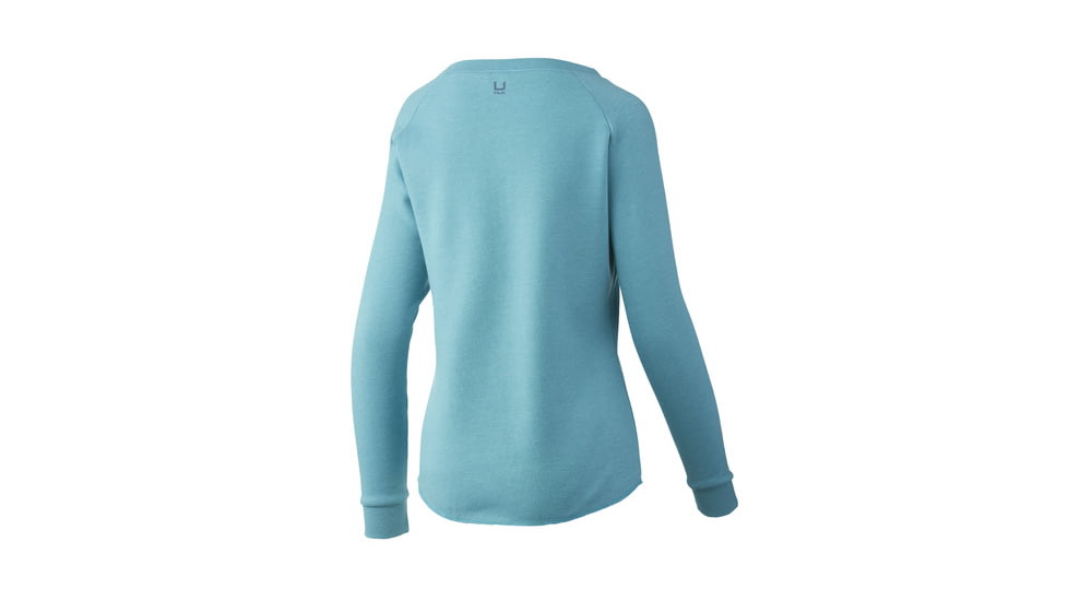 HUK Performance Fishing Folly Crew - Women's, Small, Porcelain Blue Heather, H6130016-477-S