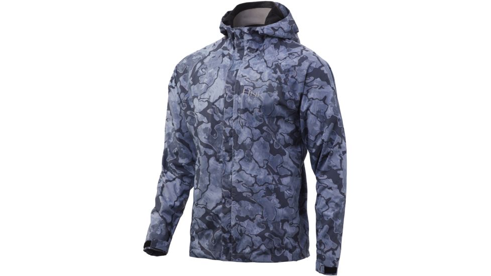 HUK Performance Fishing Gunwale Camo Rain Jacket - Mens, Erie, Extra Large, H4000073-037-XL