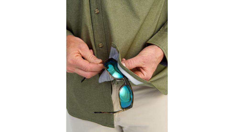 HUK Performance Fishing Hawser Heather Flannel - Mens, Heather Moss, 2XL, H1500208-318-XXL