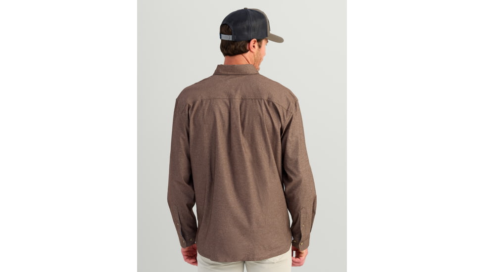 HUK Performance Fishing Hawser Heather Flannel - Mens, Pluff Mud Hthr, Small, H1500208-203-S