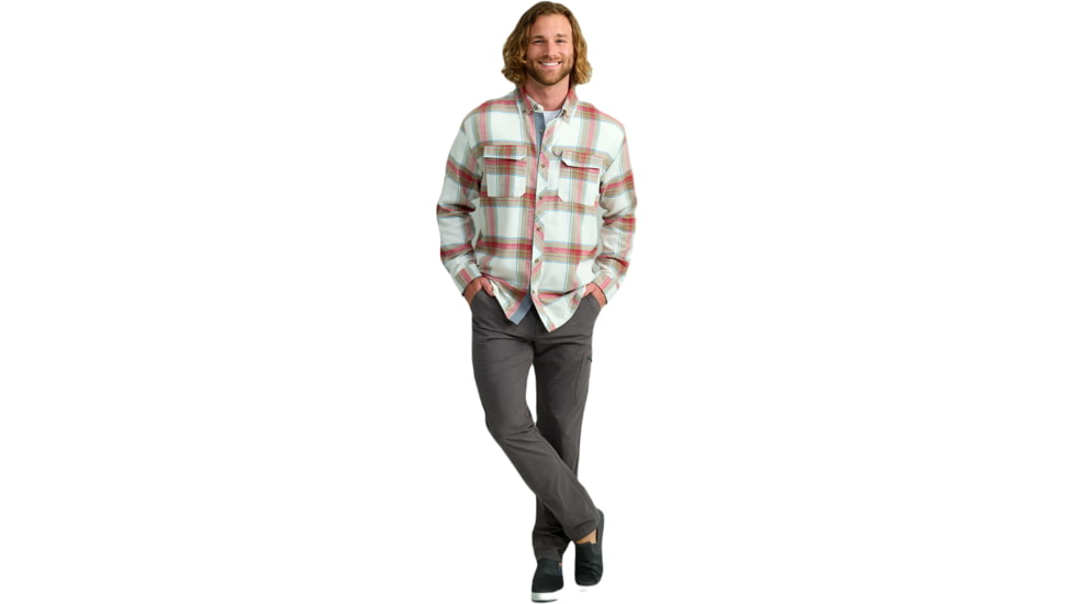 HUK Performance Fishing Hawser Plaid Flannel - Mens, Khaki, Large, H1500209-250-L